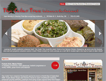 Tablet Screenshot of cedartreelebaneserestaurant.com